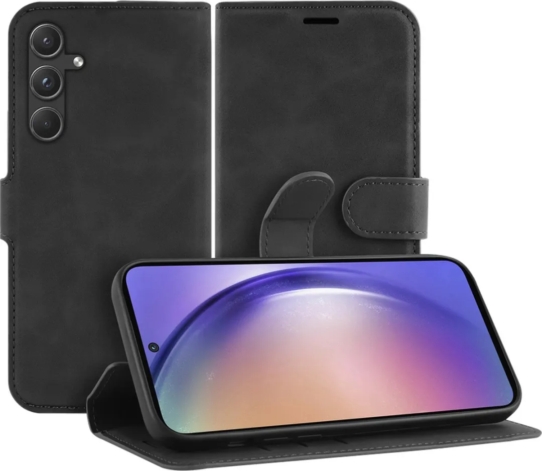 Just in Case Cazy Hoesje Samsung Galaxy A55 - 4 Pasjes - Zwart