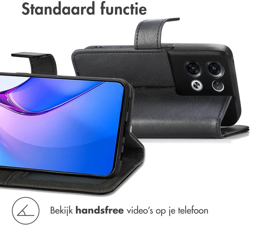Imoshion Hoesje Oppo Reno 8 Pro 5G - 3 Pasjes - Zwart