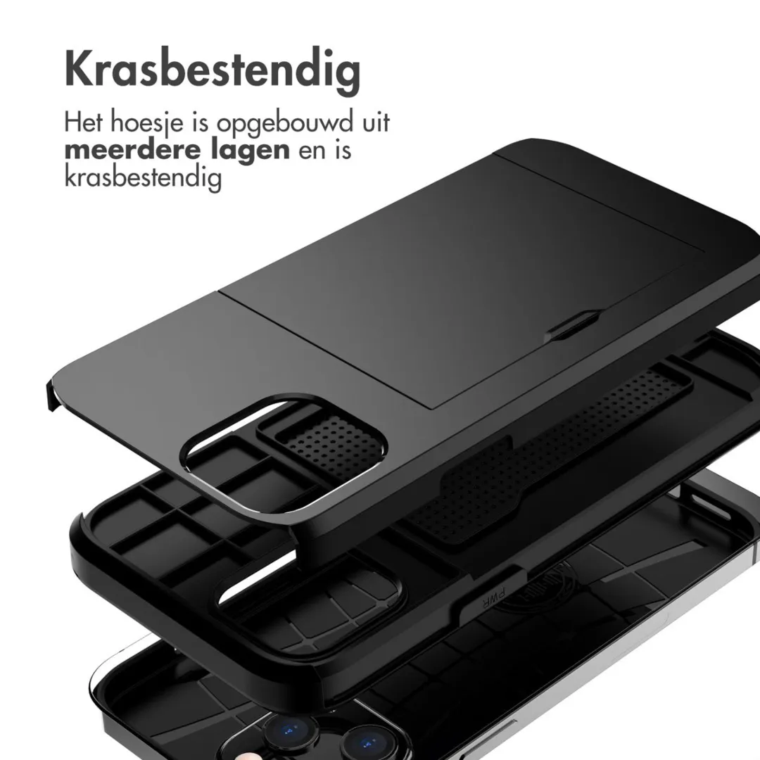 Imoshion Hoesje iPhone 12 Pro - Pasjeshouder 2 Stuks - Zwart
