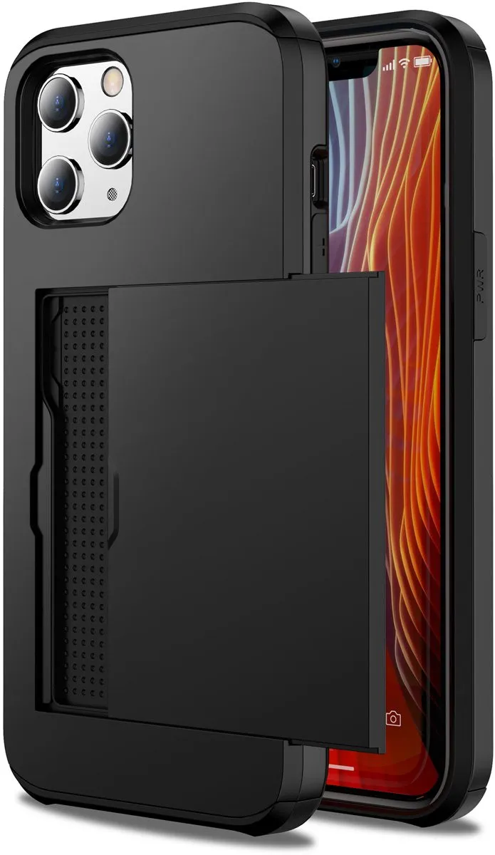 Imoshion Hoesje iPhone 12 Pro - Pasjeshouder 2 Stuks - Zwart