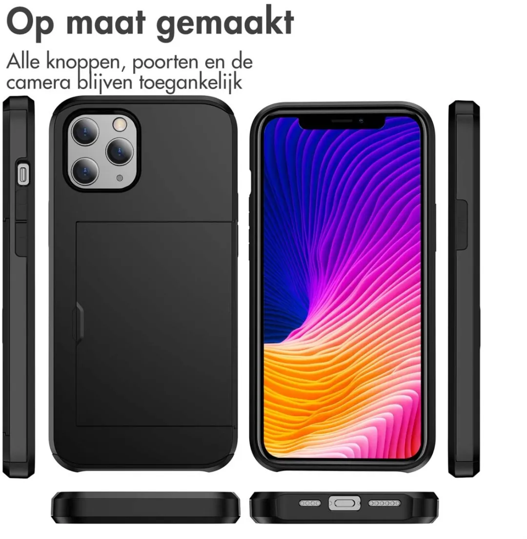 Imoshion Hoesje iPhone 12 Pro - Pasjeshouder 2 Stuks - Zwart - afbeelding 6 van 6