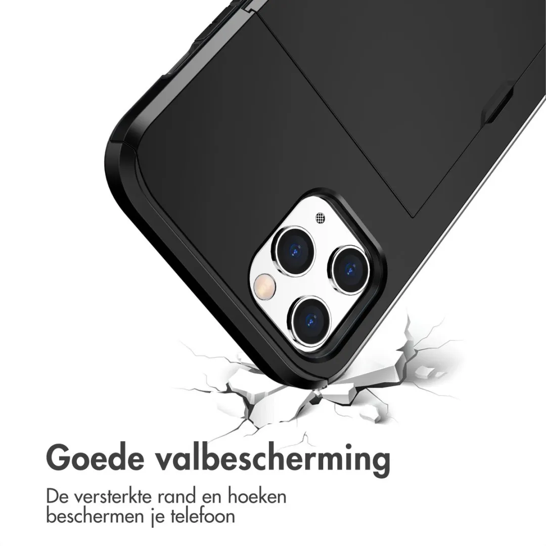 Imoshion Hoesje iPhone 12 Pro - Pasjeshouder 2 Stuks - Zwart
