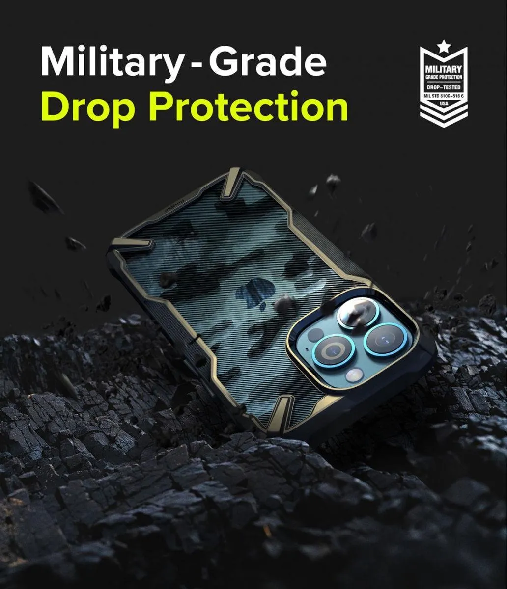 Ringke Fusion X Hoesje iPhone 13 Pro - Camo Zwart