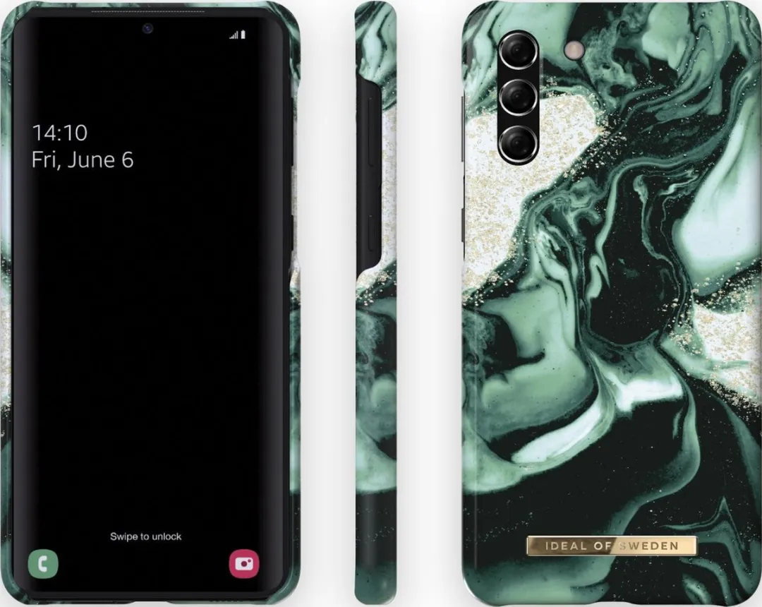 iDeal of Sweden Fashion Case Samsung Galaxy S21+ Golden Olive Marble - afbeelding 3 van 3