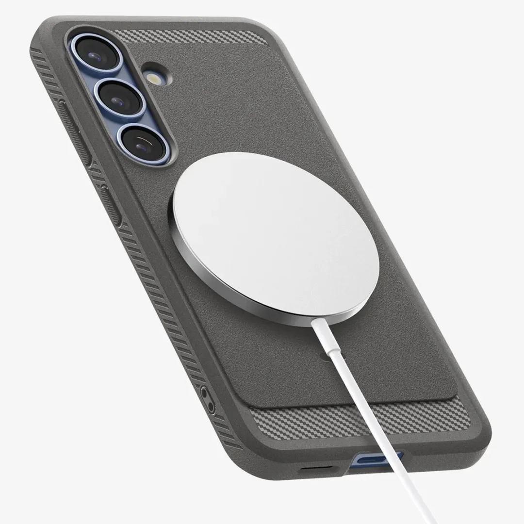 Spigen Rugged Armor ACS08999 Backcover - MagSafe - Samsung Galaxy S25 - Grijs