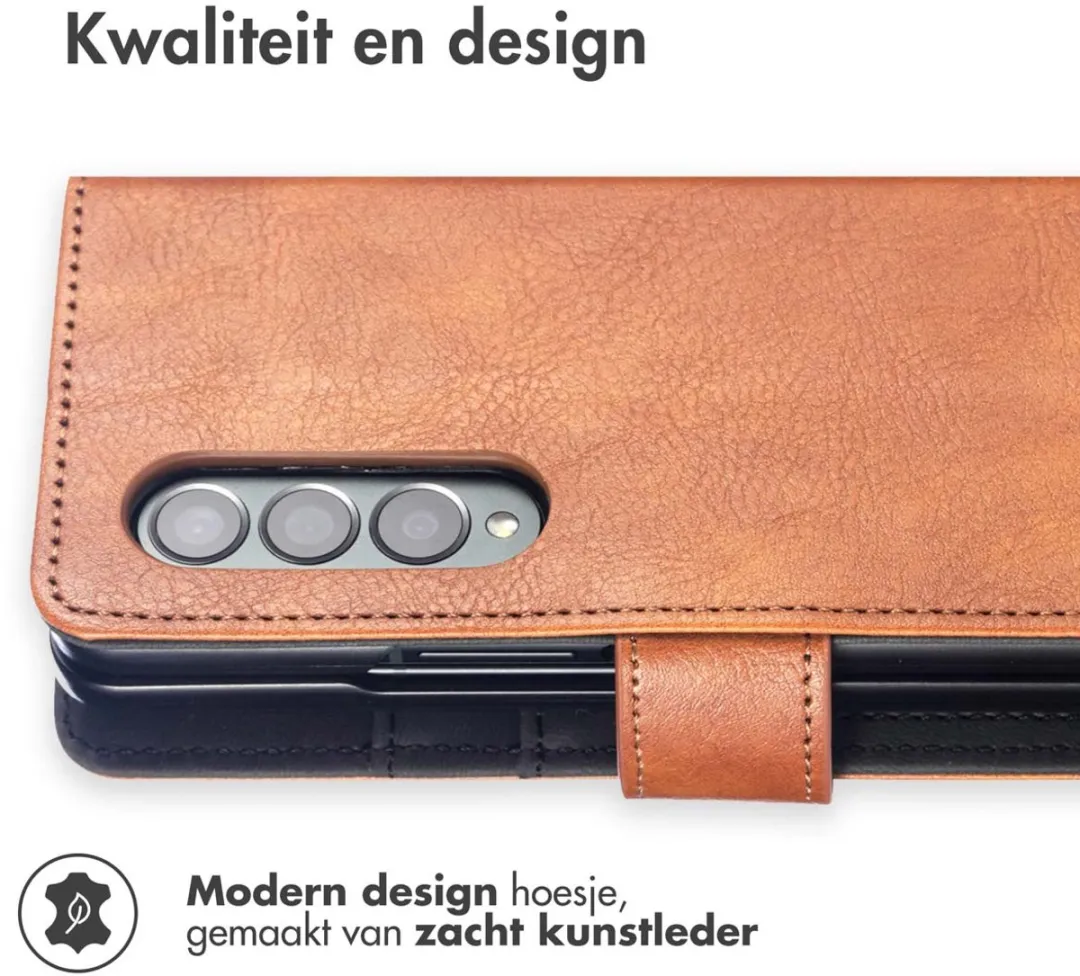 Imoshion Hoesje Samsung Galaxy Z Fold 4 - 3 Pasjes - Bruin