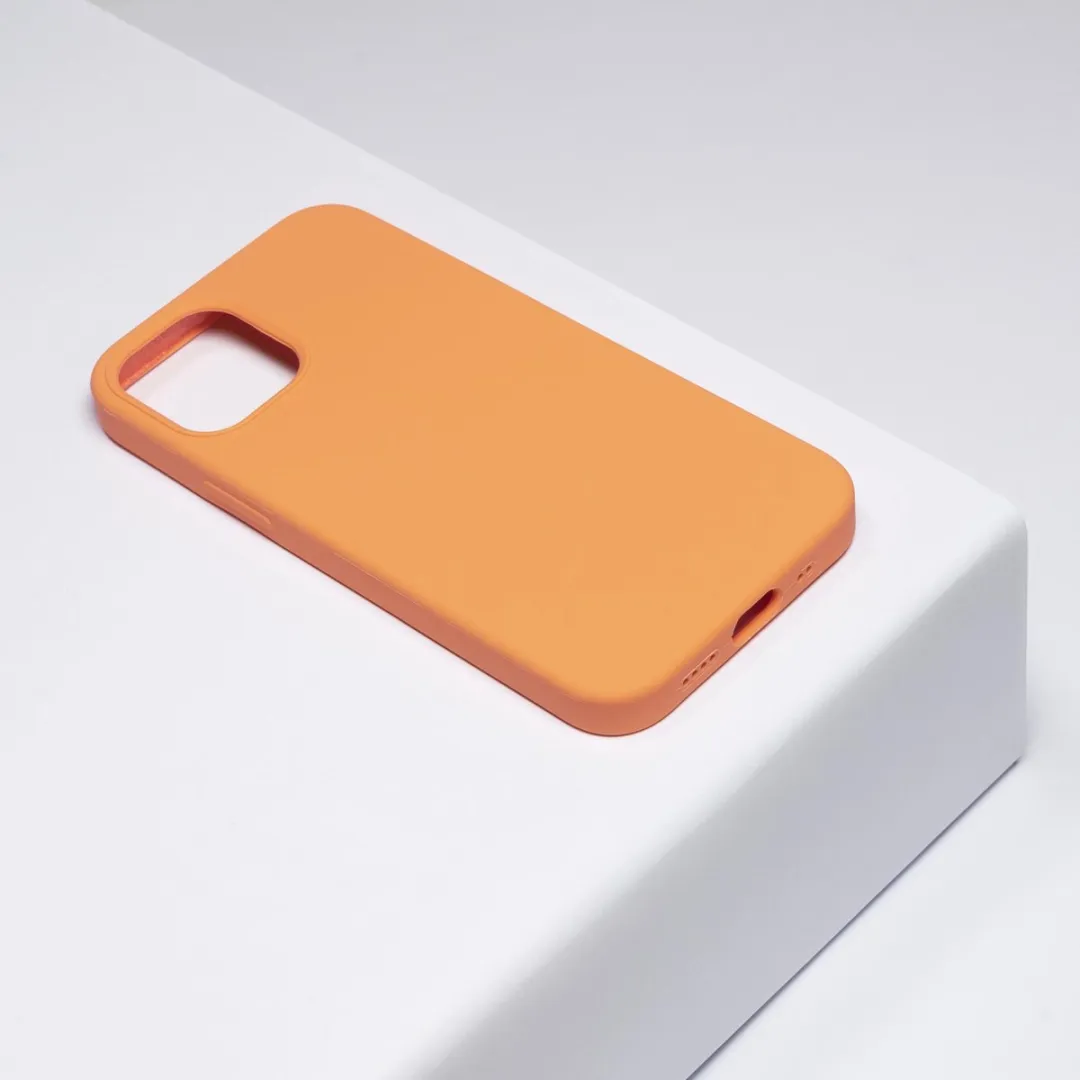 BMAX Siliconen Hoesje iPhone 12 Mini - Oranje - BMAX8827172 - afbeelding 6 van 6