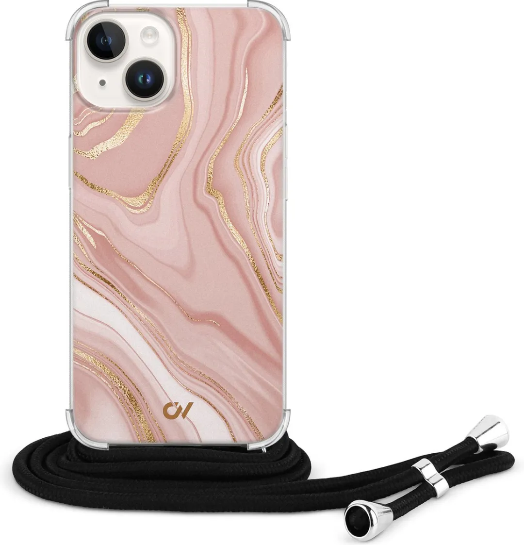 Casevibes Telefoonhoesje iPhone 14 Rose Marble C/14/UV/004