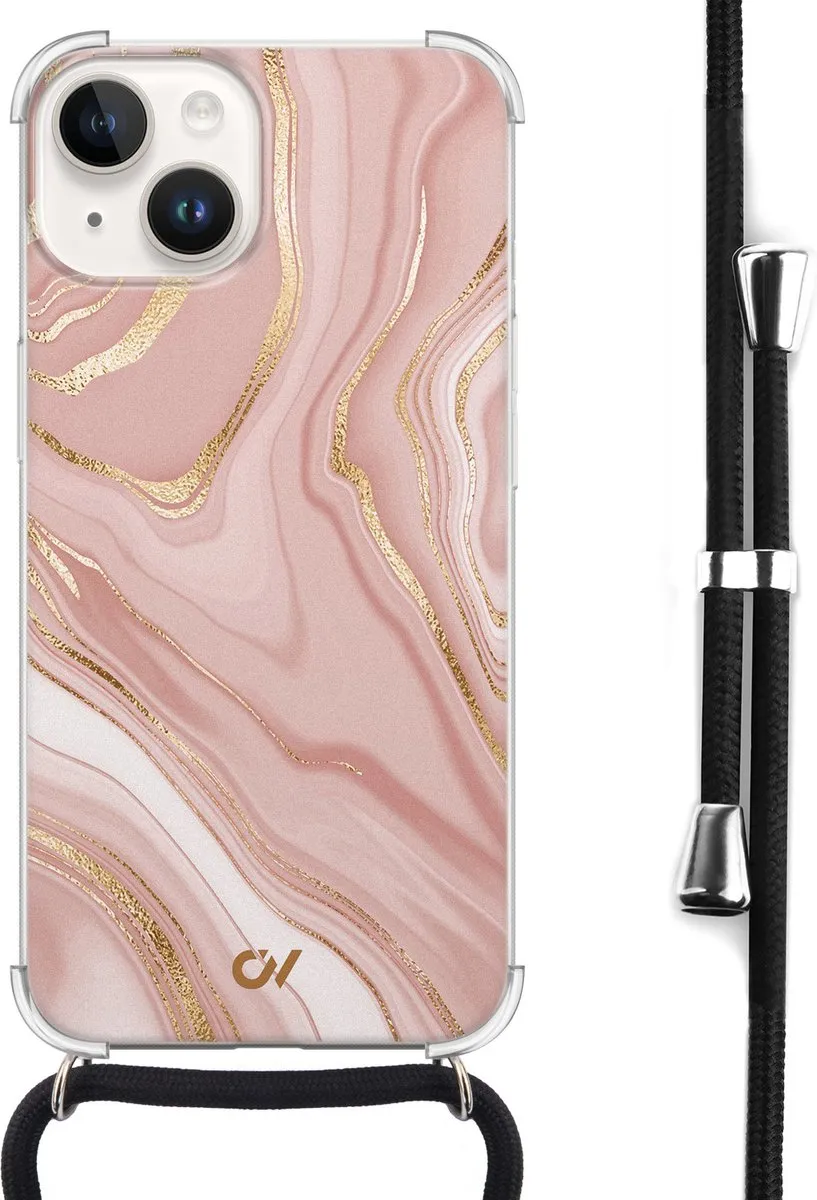 Casevibes Telefoonhoesje iPhone 14 Rose Marble C/14/UV/004
