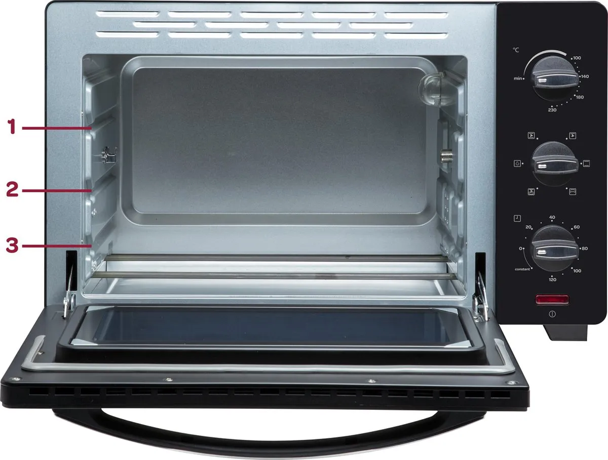 Inventum OV307B Vrijstaande Heteluchtoven 30L - 1600W - Zwart