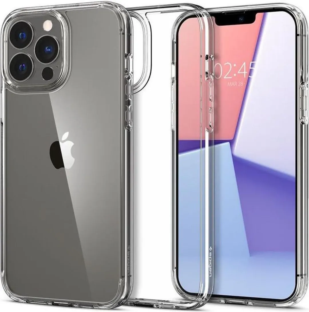 Spigen Crystal Hybrid iPhone 13 Pro Max Hoesje - Transparant