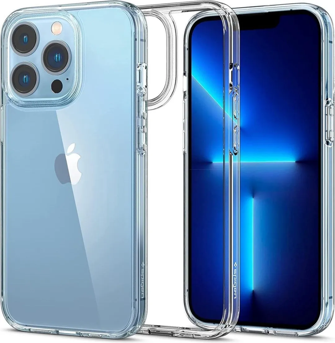Spigen Crystal Hybrid iPhone 13 Pro Max Hoesje - Transparant