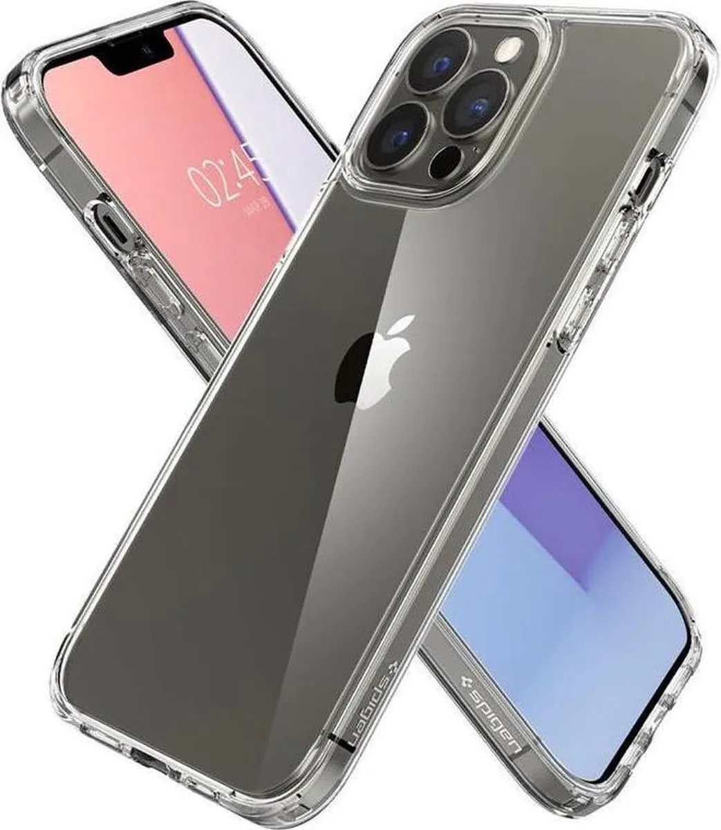 Spigen Crystal Hybrid iPhone 13 Pro Max Hoesje - Transparant