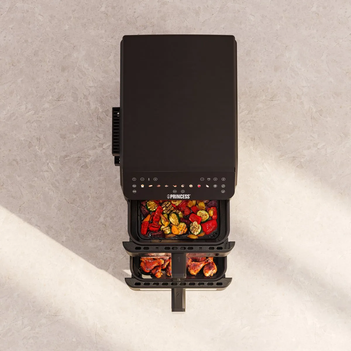 Princess Stack Airfryer 11,2L 3000W - 2 Lades - 11 Programma's - Zwart