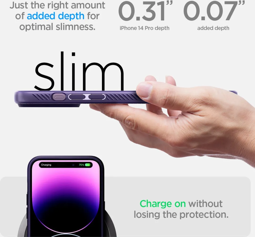 Spigen Liquid Air ACS05578 iPhone 14 Pro Hoesje - Deep Purple
