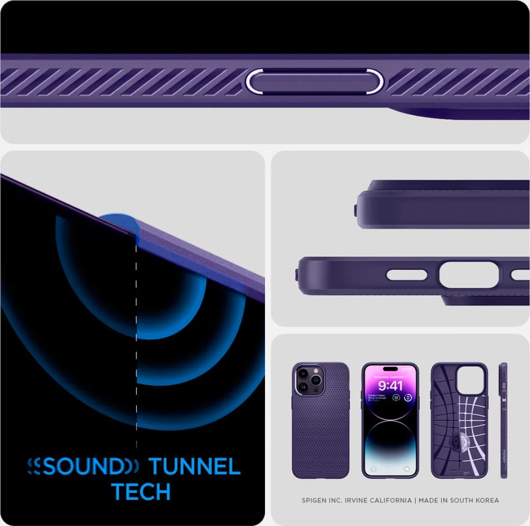 Spigen Liquid Air ACS05578 iPhone 14 Pro Hoesje - Deep Purple