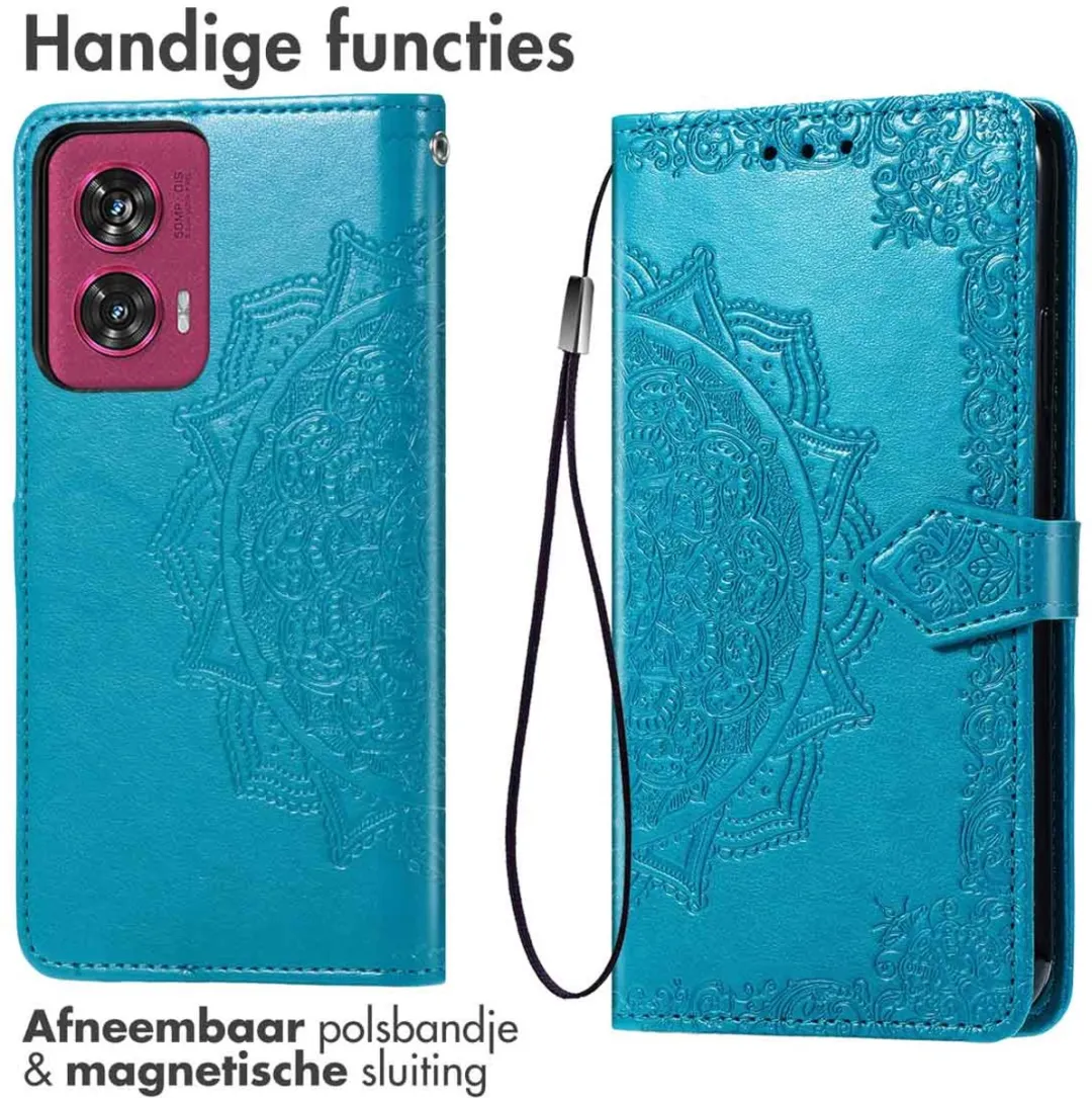 Imoshion Hoesje Motorola Edge 50 Fusion Turquoise - 3 Pasjes