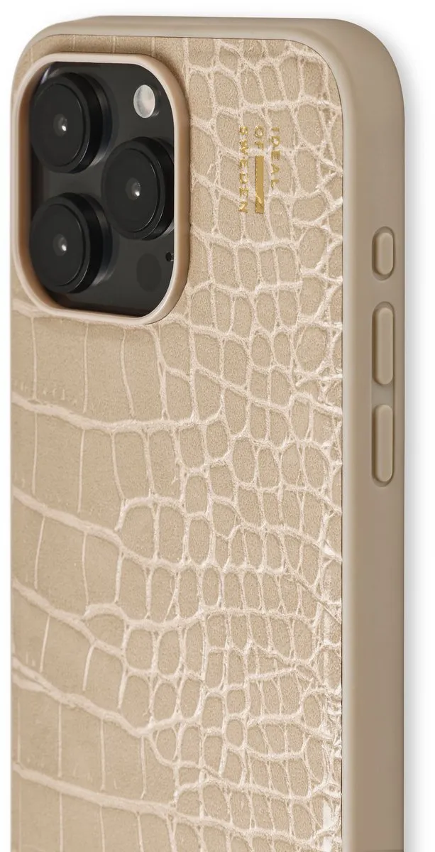 iDeal of Sweden iPhone 15 Pro Max Hoesje - Vegan Leather MagSafe Warm Beige Croco - afbeelding 2 van 6
