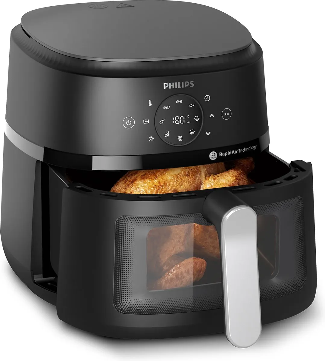 Philips Versuni 2000 Heteluchtfriteuse 6.2L 1700W - Zwart