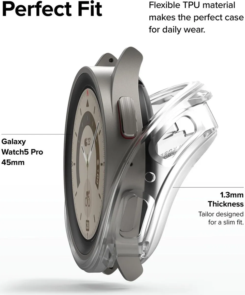 Ringke Air Sports Hoesje Samsung Galaxy Watch 5 Pro 45mm - Transparant