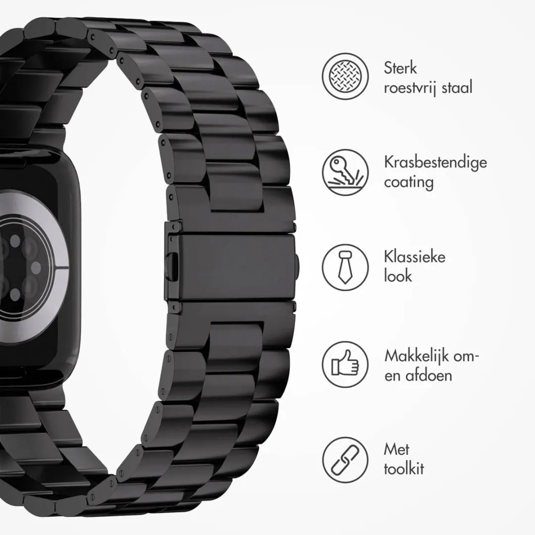 Imoshion Stalen Bandje Apple Watch 42mm - 38/40/41mm - Zwart