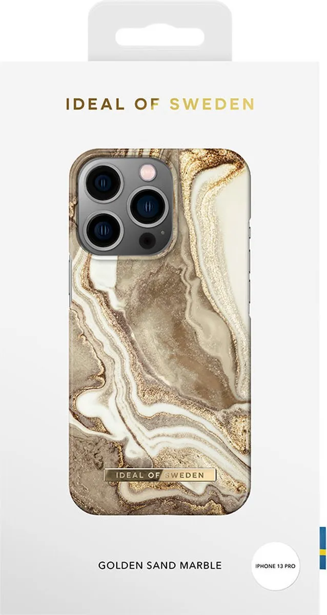 iDeal of Sweden iPhone 13 Pro Hardcase Golden Sand Marble - MagSafe