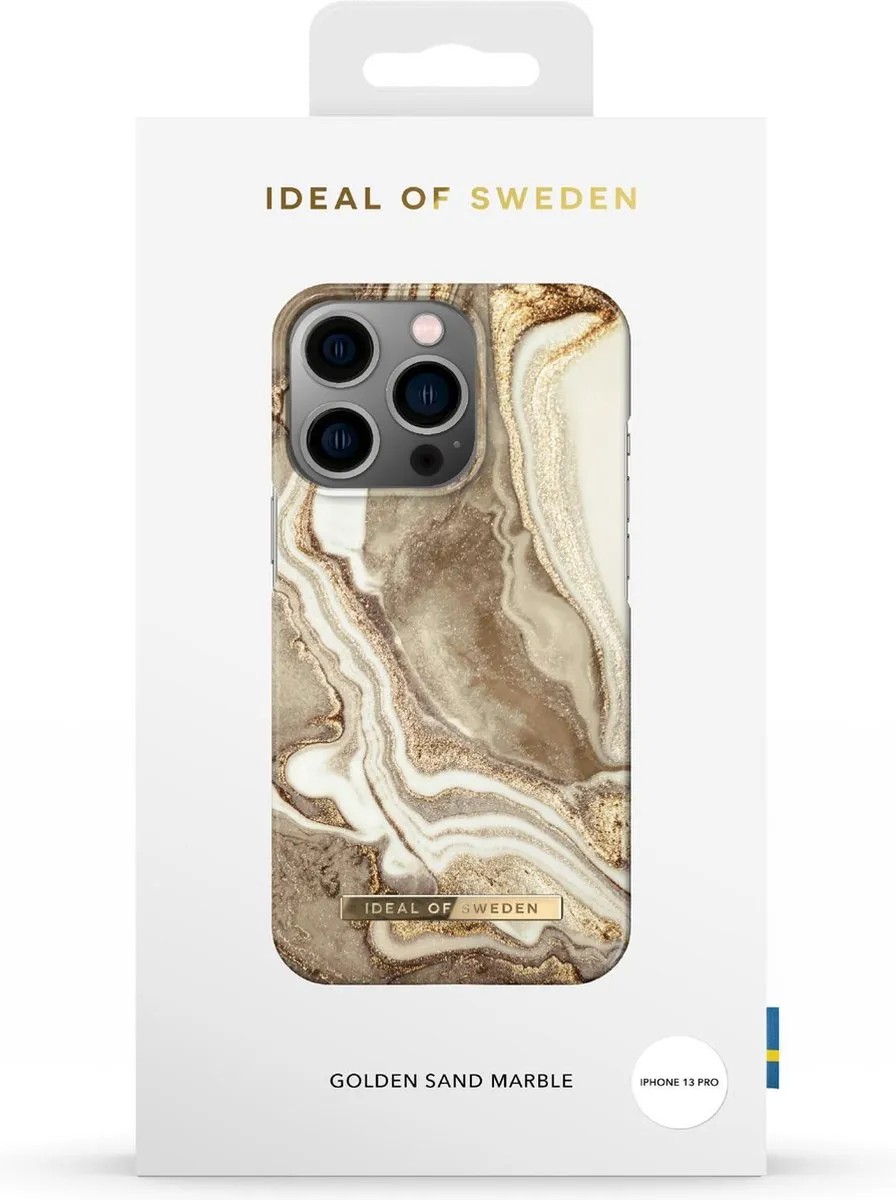 iDeal of Sweden iPhone 13 Pro Hardcase Golden Sand Marble - MagSafe