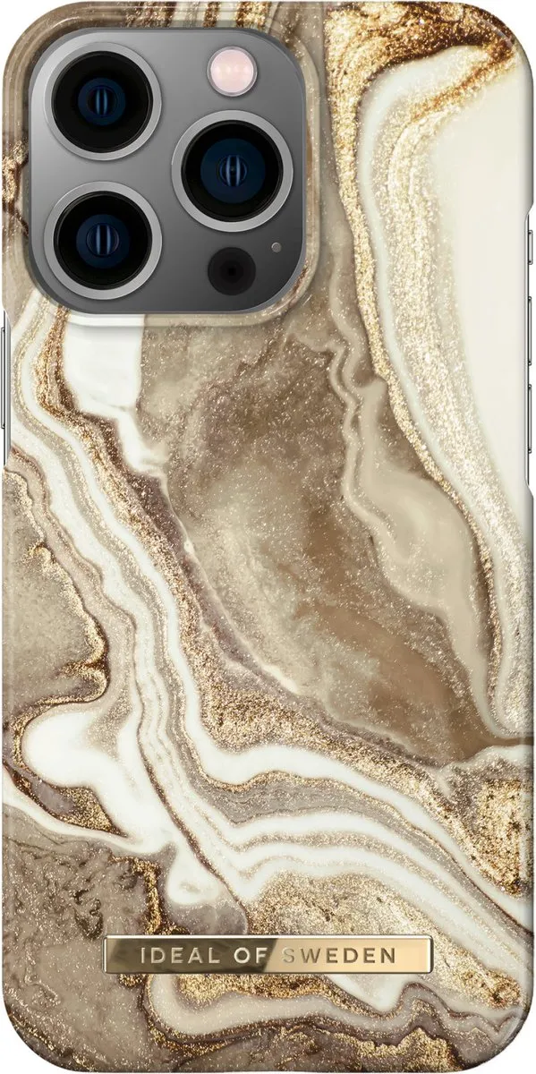iDeal of Sweden iPhone 13 Pro Hardcase Golden Sand Marble - MagSafe