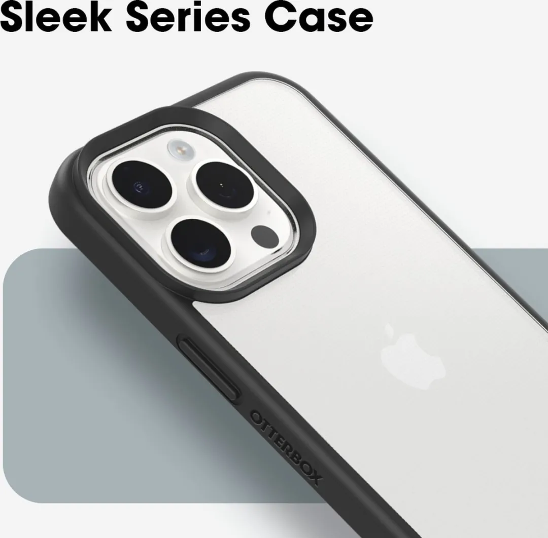 OtterBox React 77-92783 iPhone 15 Pro Max Hoesje - Zwart & Transparant