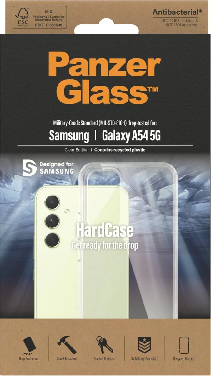 PanzerGlass HardCase 5711724004452 Hoesje - Samsung Galaxy A54 5G - Antibacterieel
