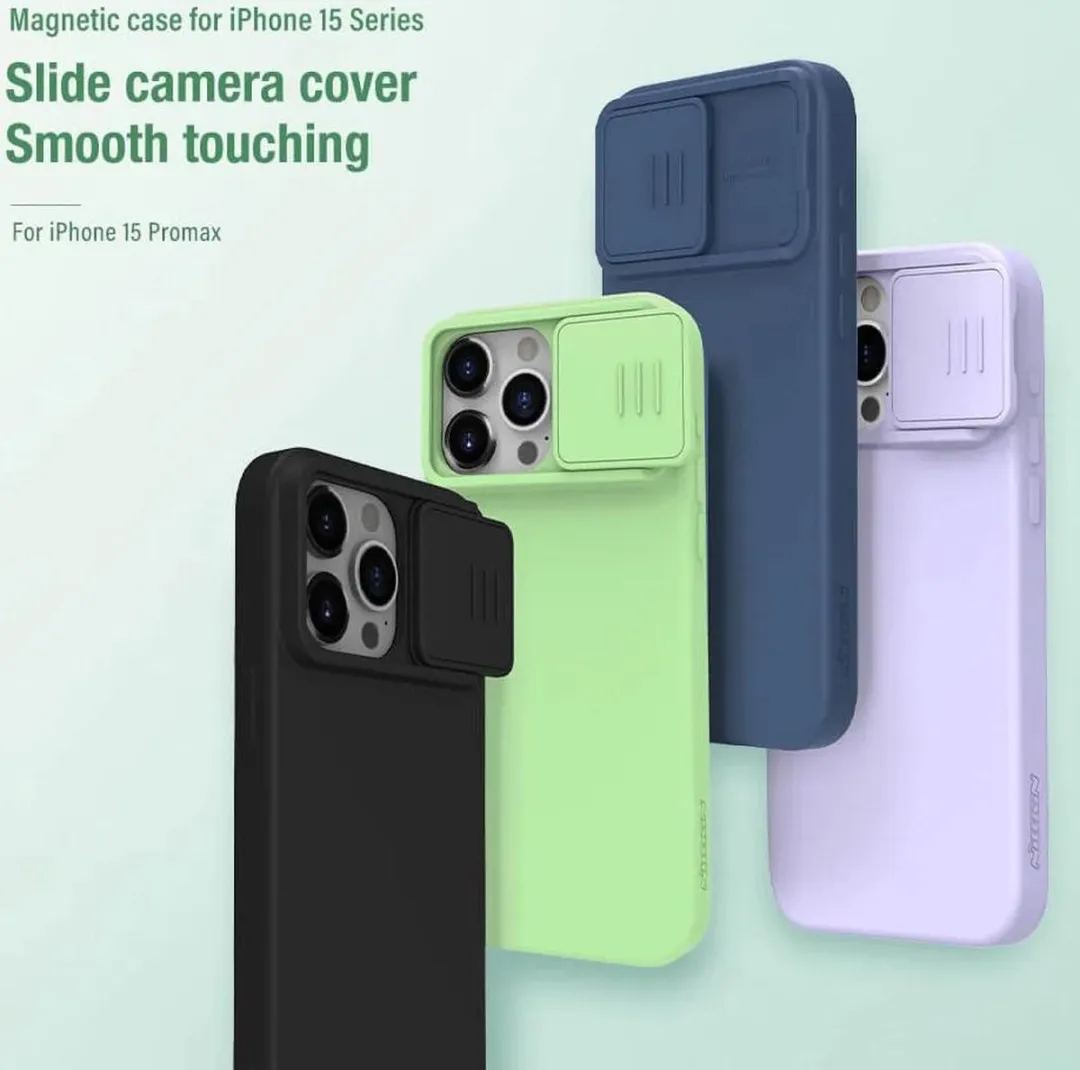 Nillkin CamShield Hoesje iPhone 15 Pro Max - Groen - MagSafe