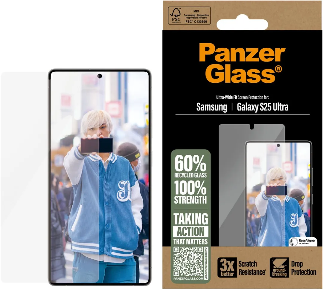 PanzerGlass Ultra-Wide Fit Screenprotector S25 Ultra - Case Friendly