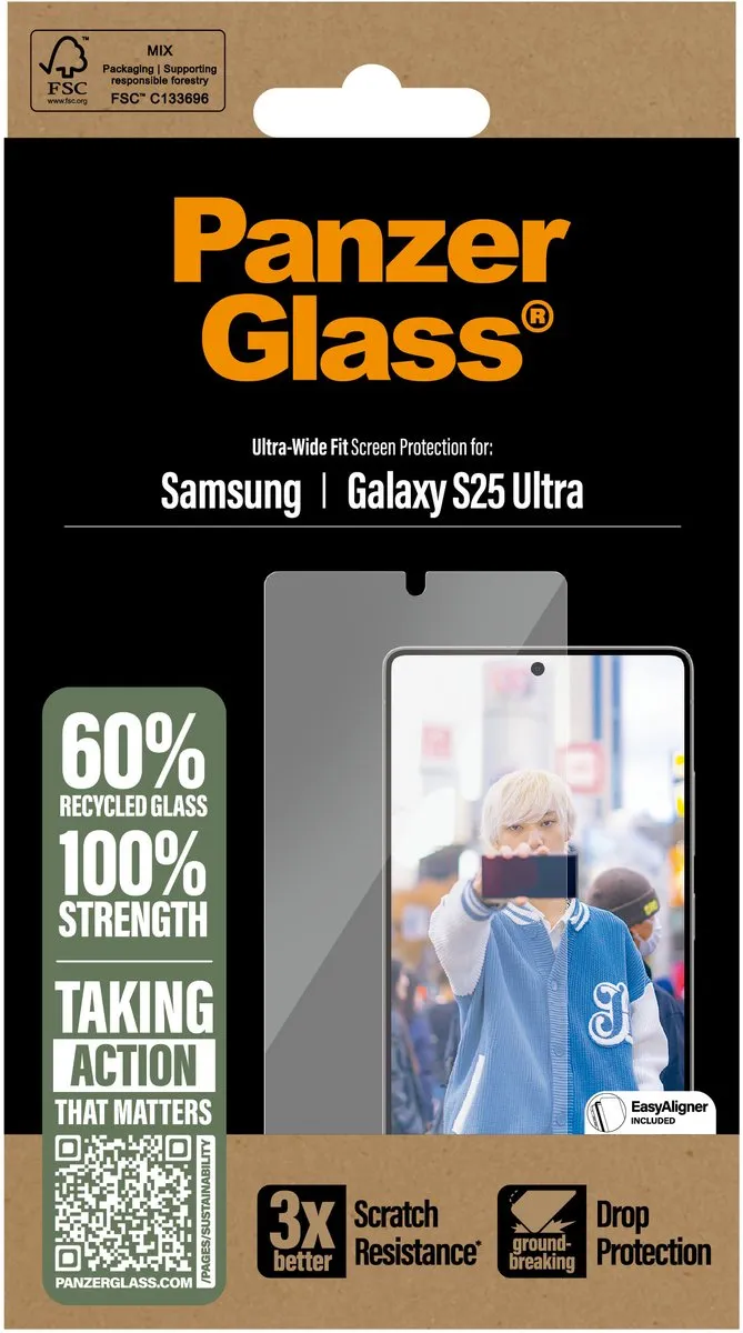 PanzerGlass Ultra-Wide Fit Screenprotector S25 Ultra - Case Friendly