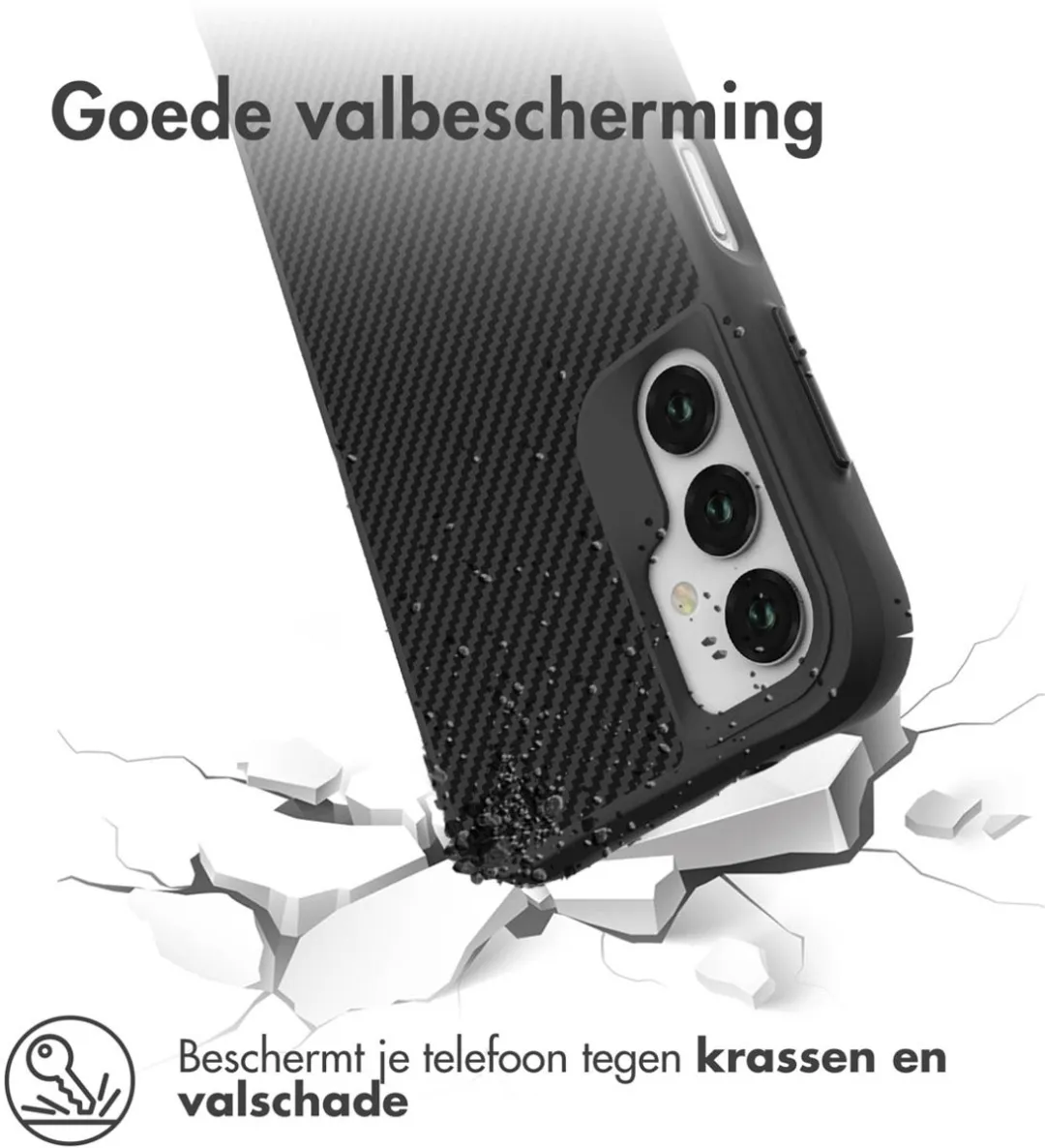 Imoshion Hybrid Carbon Hoesje Samsung Galaxy A14 - Zwart