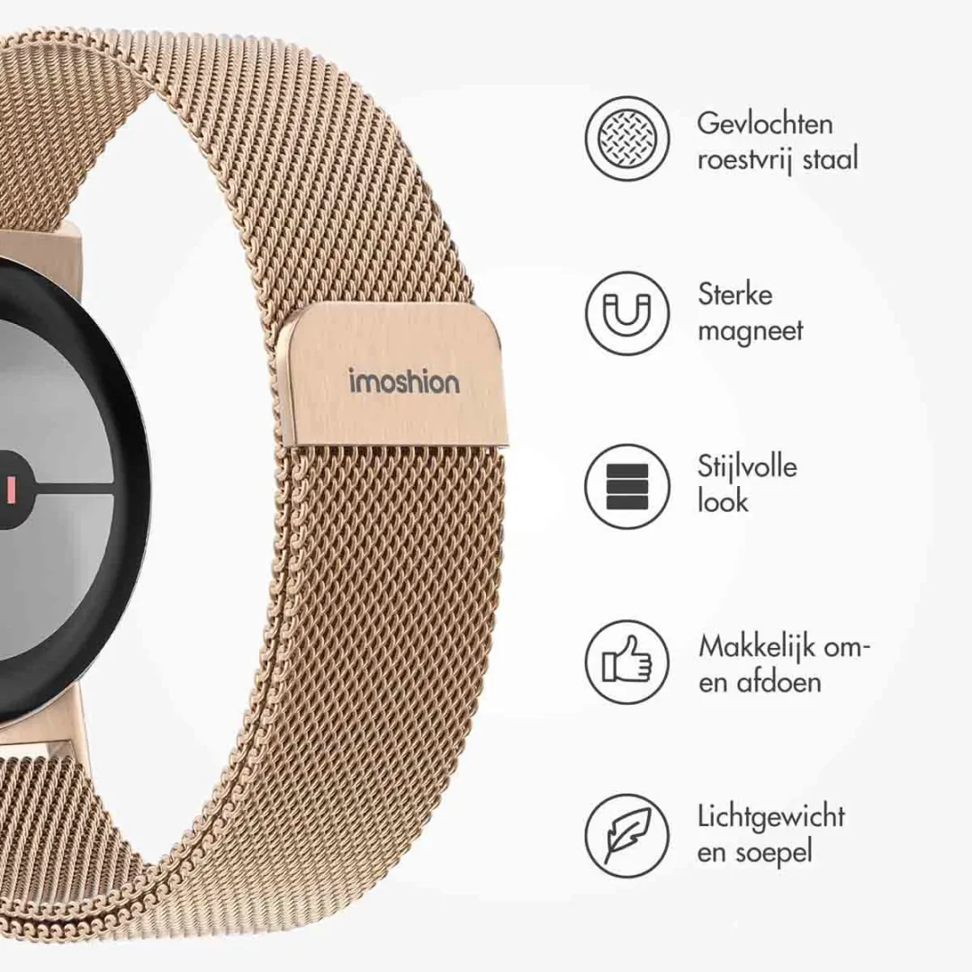 Imoshion Milanees Magnetisch Bandje - Google Pixel Watch 3/4 45mm - Rosé Goud