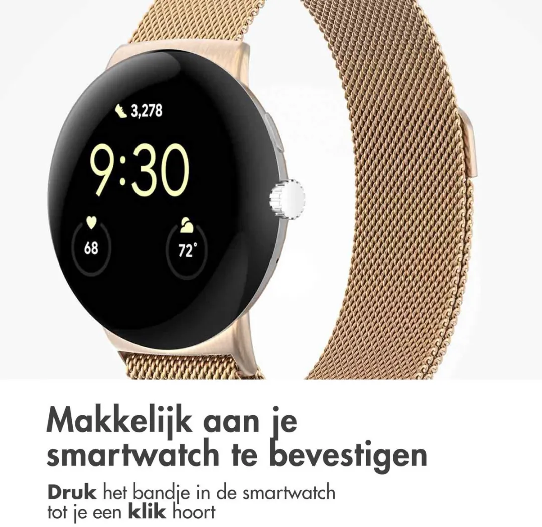 Imoshion Milanees Magnetisch Bandje - Google Pixel Watch 3/4 45mm - Rosé Goud