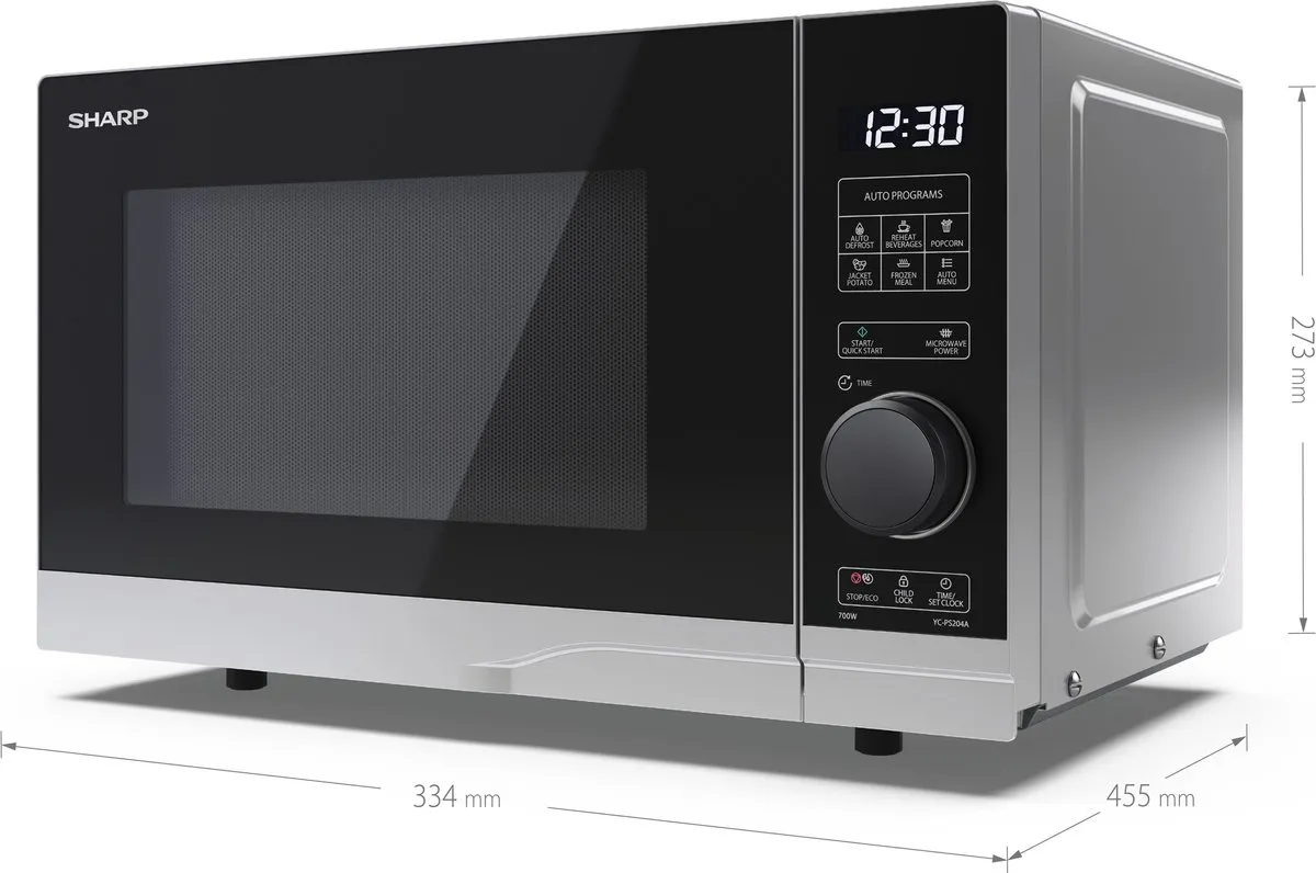 Sharp YC-PS204AE-S Magnetron 700W 20L - Zilver
