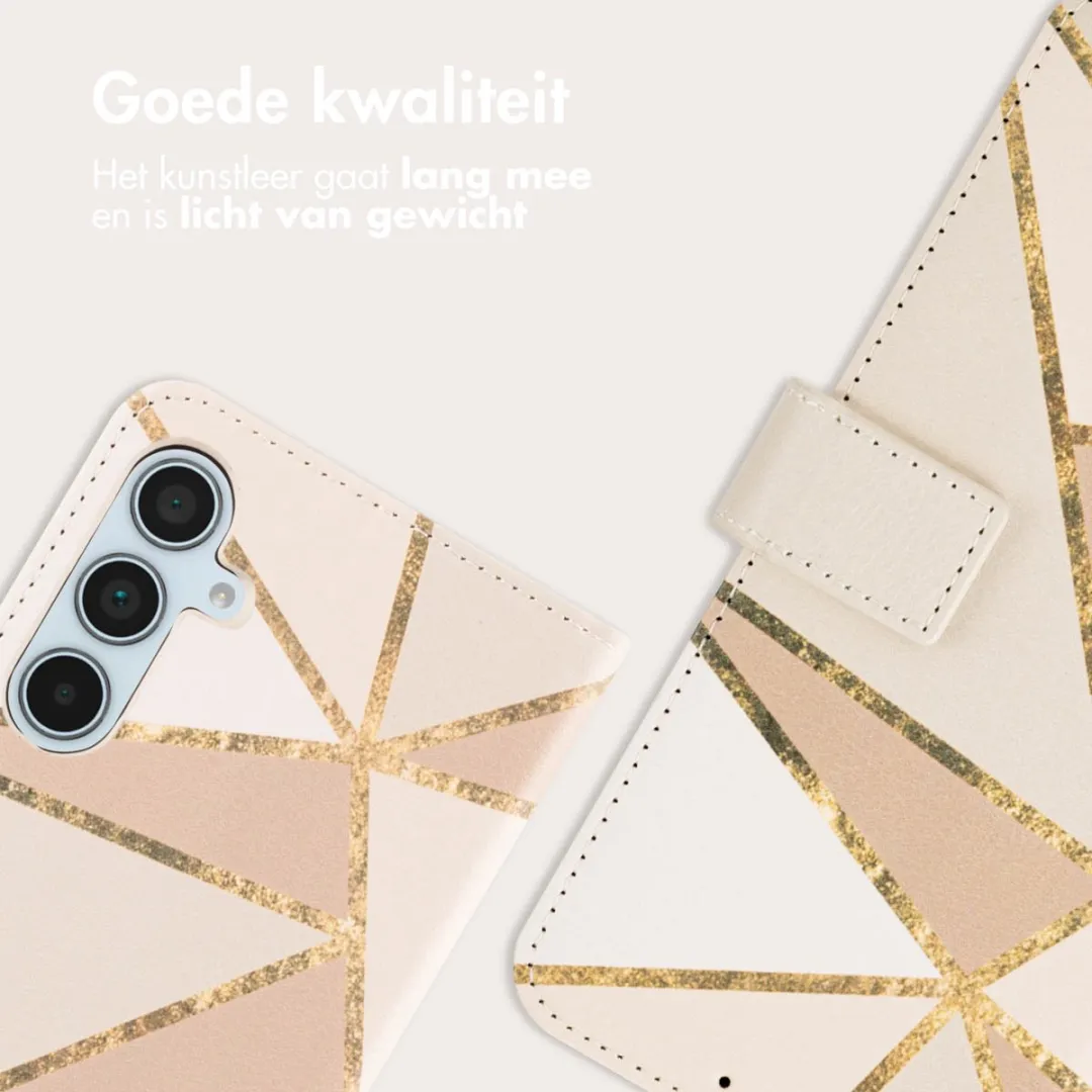 Imoshion Samsung Galaxy A35 Hoesje - Beige Graphic - 3 Pasjes