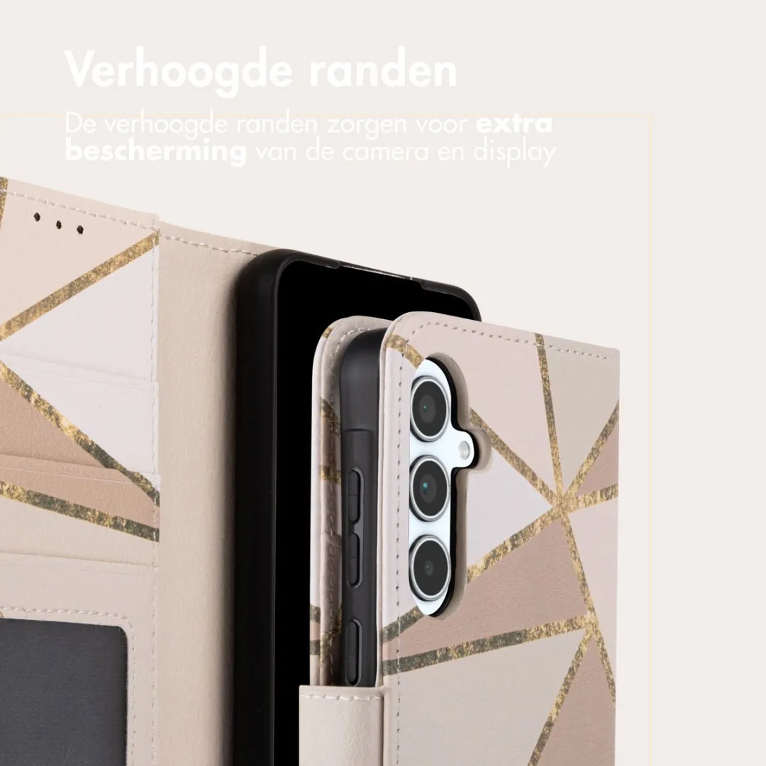 Imoshion Samsung Galaxy A35 Hoesje - Beige Graphic - 3 Pasjes