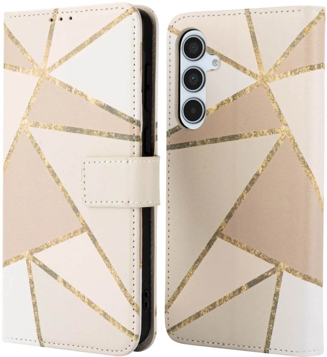 Imoshion Samsung Galaxy A35 Hoesje - Beige Graphic - 3 Pasjes