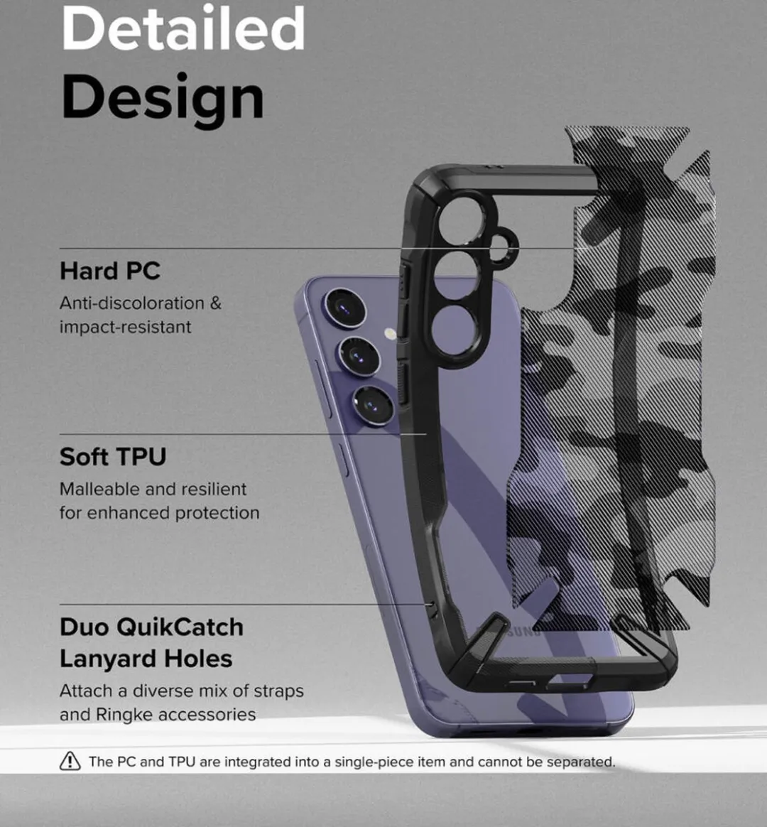 Ringke Fusion X Hoesje Samsung Galaxy S24 - Camo Zwart