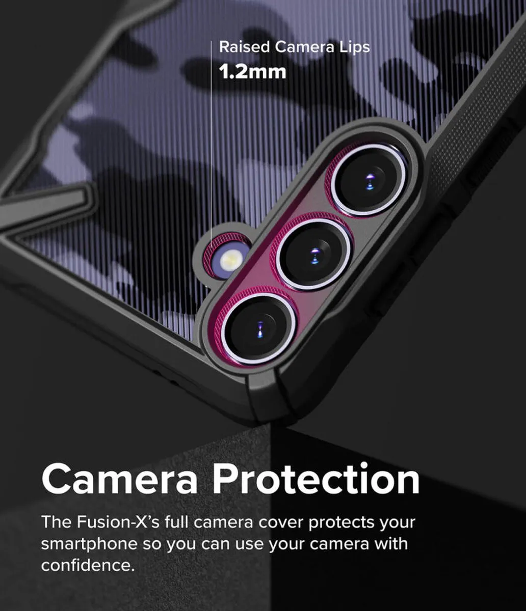 Ringke Fusion X Hoesje Samsung Galaxy S24 - Camo Zwart - afbeelding 6 van 6