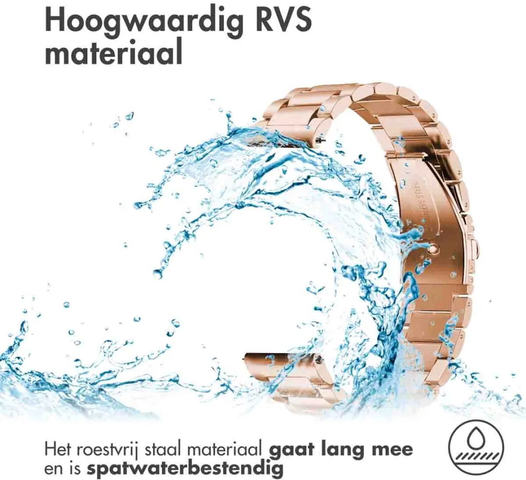 Imoshion Stalen Bandje Rosé Goud - 22mm Universeel