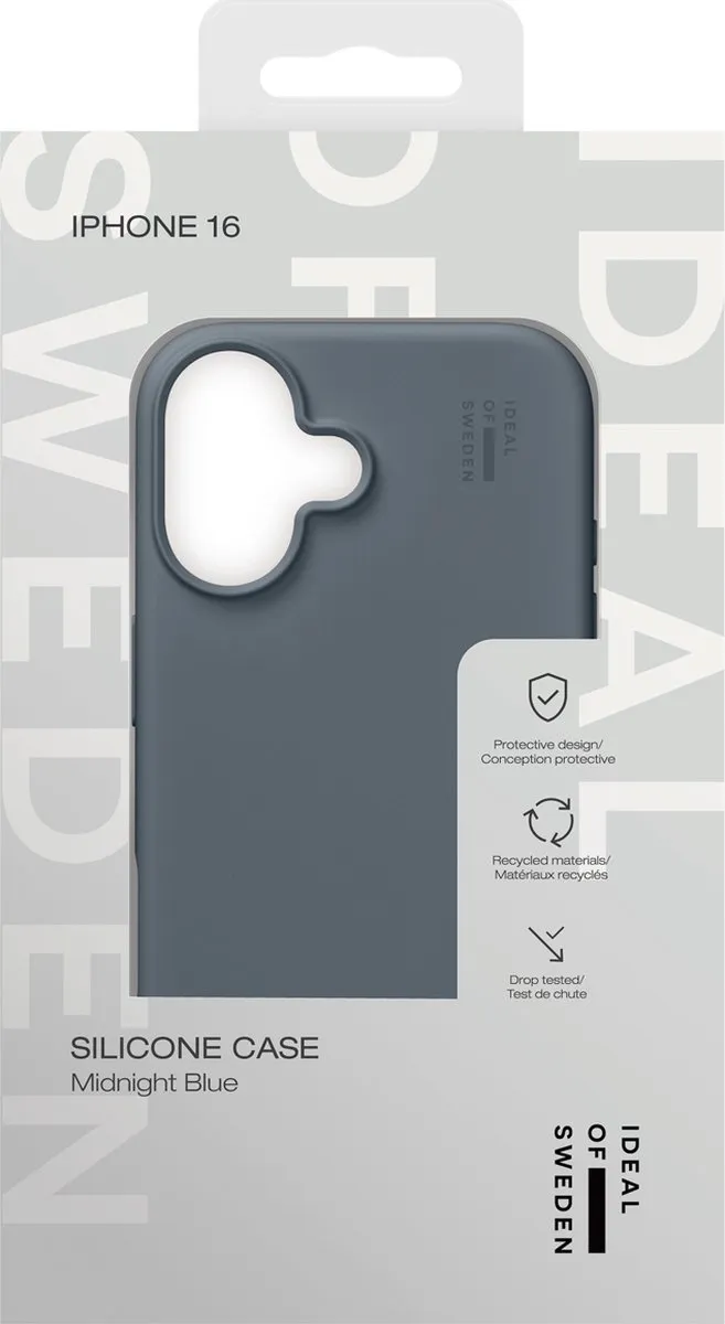 iDeal of Sweden iPhone 16 Silicone Hoes - Midnight Blue - IDSIC-I2461-411