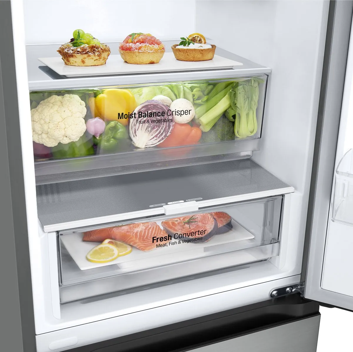 LG GBV3100CPY.APYQEUR Koelvriescombinatie - 344L - Zilver - afbeelding 6 van 6