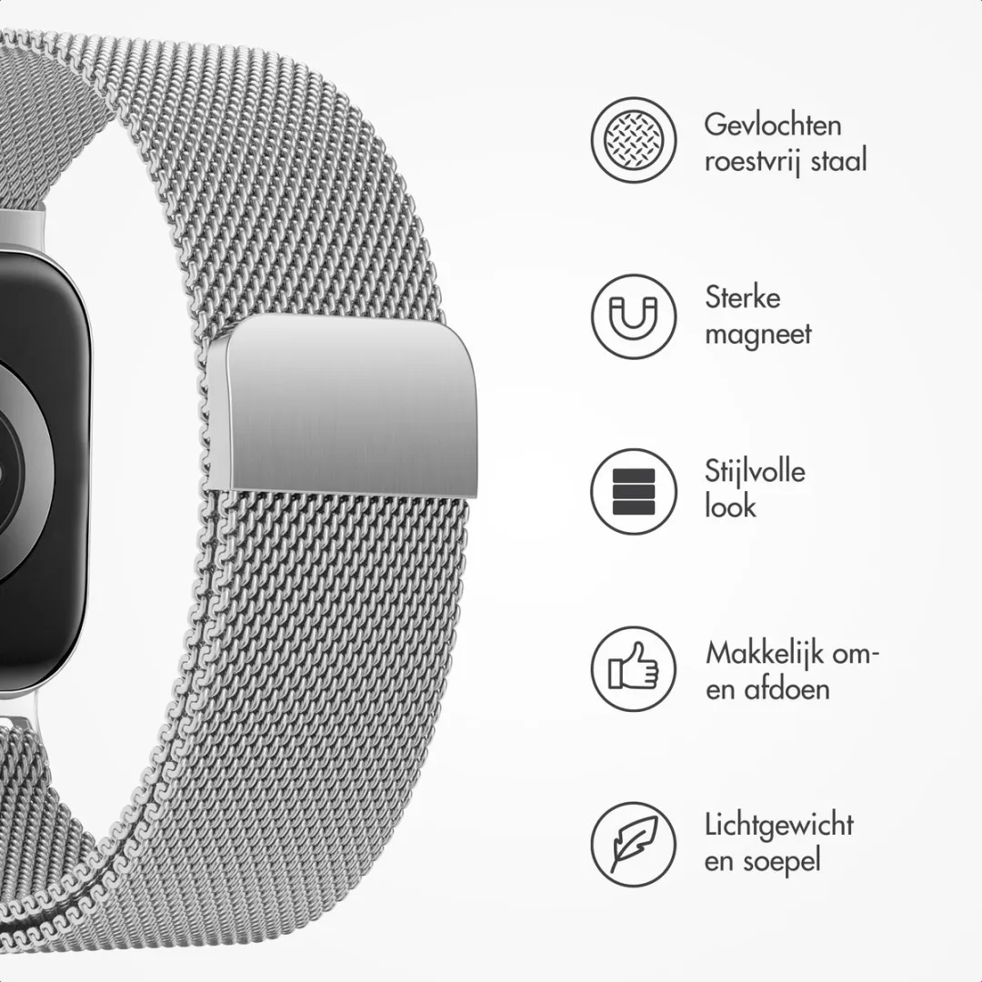 Imoshion Milanees Magnetisch Bandje - Xiaomi Smartwatch - Zilver