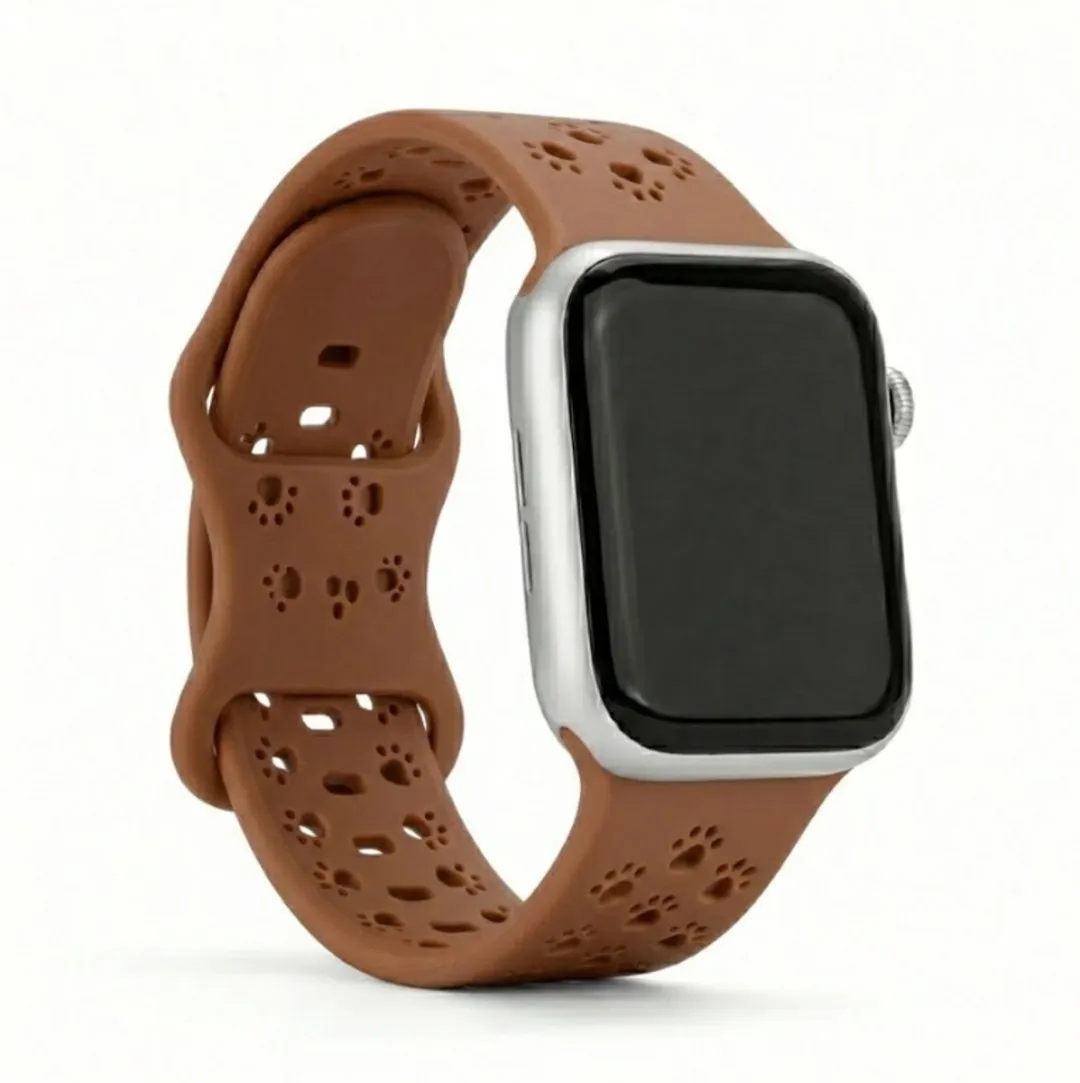 NUVEX Siliconen Horlogebandje Apple Watch - Bruin - One Size