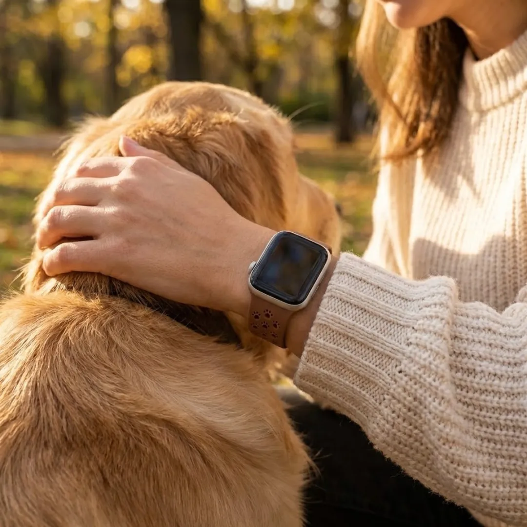 NUVEX Siliconen Horlogebandje Apple Watch - Bruin - One Size