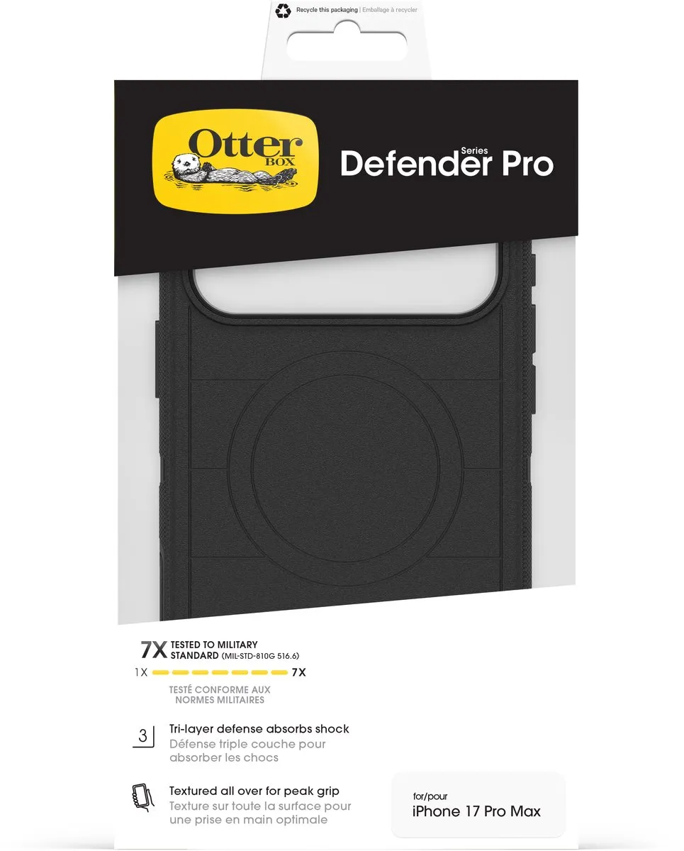 OtterBox Defender Pro 840434711482 iPhone 17 Pro Max Hoesje - Zwart