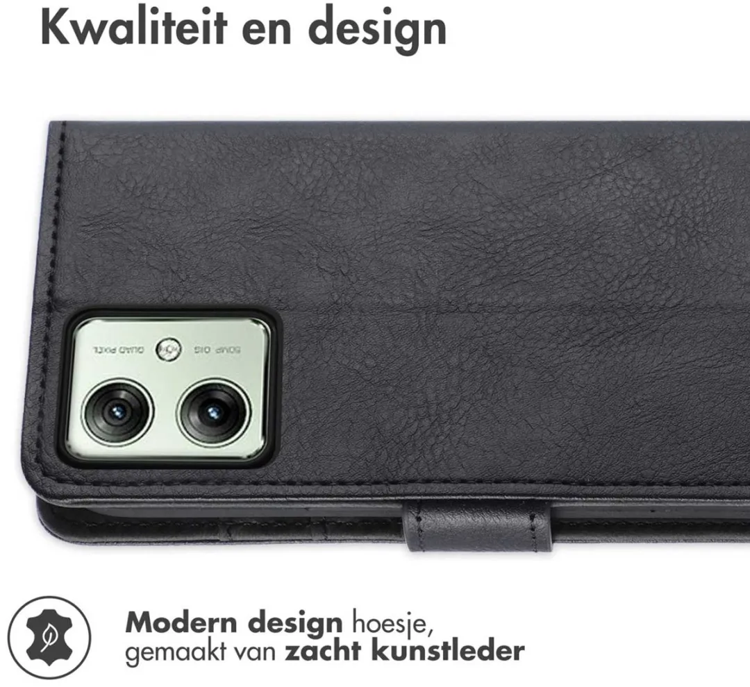 Imoshion Moto G54 Hoesje - 3 Pasjes - Zwart